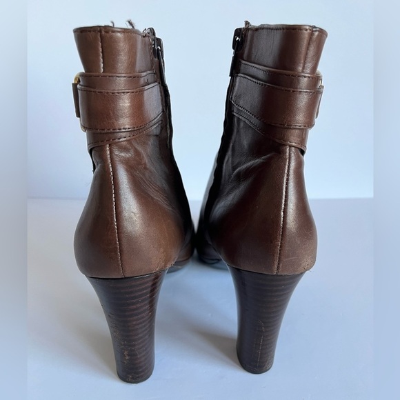 Brown Leather Ankle Boots - Picture 5 of 9